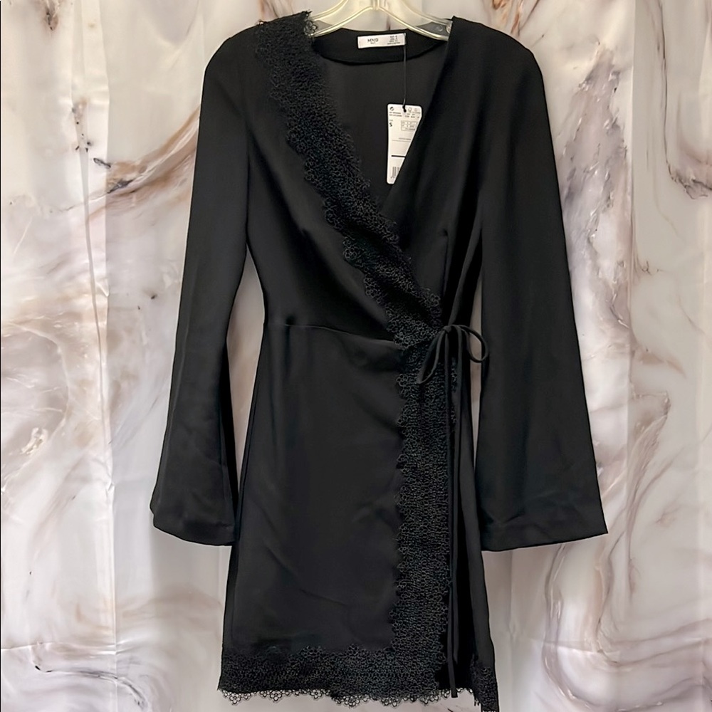 Elegant Black Wrap Dress